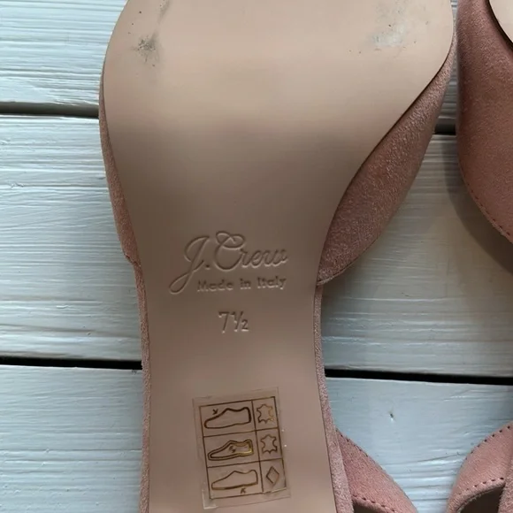 J.Crew Colette Slingback Pump Pointed Toe Blush Suede size 7.5 - Picture 7 of 8